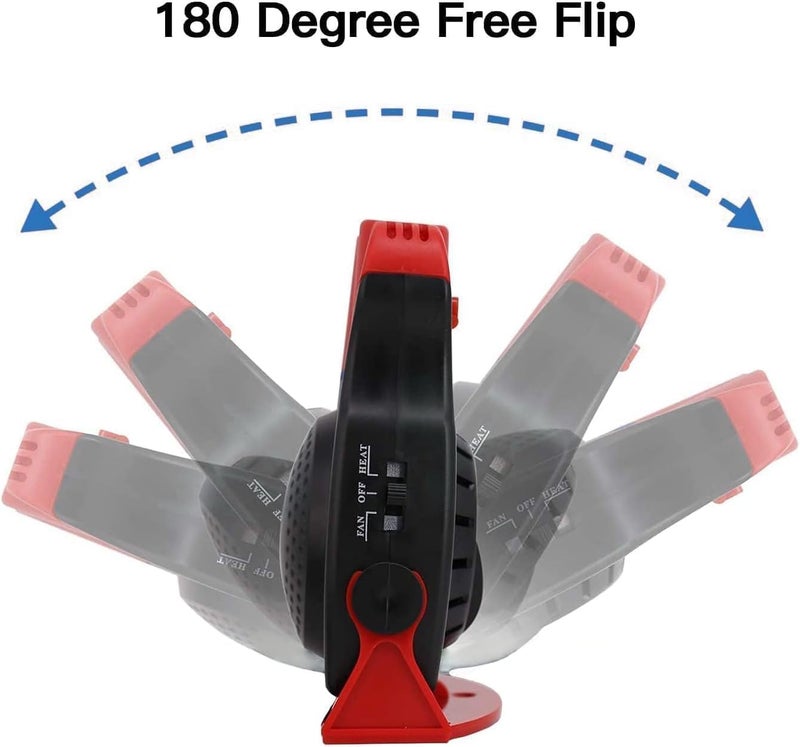 Leaflai Car Heater,12V Fast Heating Defrost Defogger, 2 in1 Fast Heating or Cooling Fan 150W Portable Car Heater(Red) - Image 4